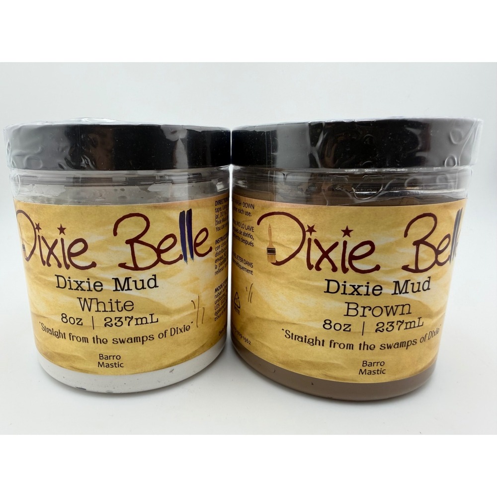 Dixie Belle Mud Furniture Filler Stencil Paste: Choose 1: Black White or Brown